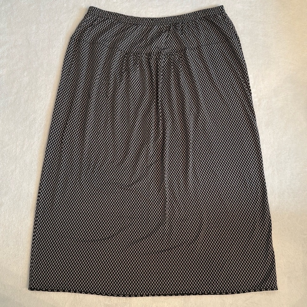 {NWT} Gudrun Sjoden | Geometric Print Lyocell Stretch Skirt Black/Gray (XL)
